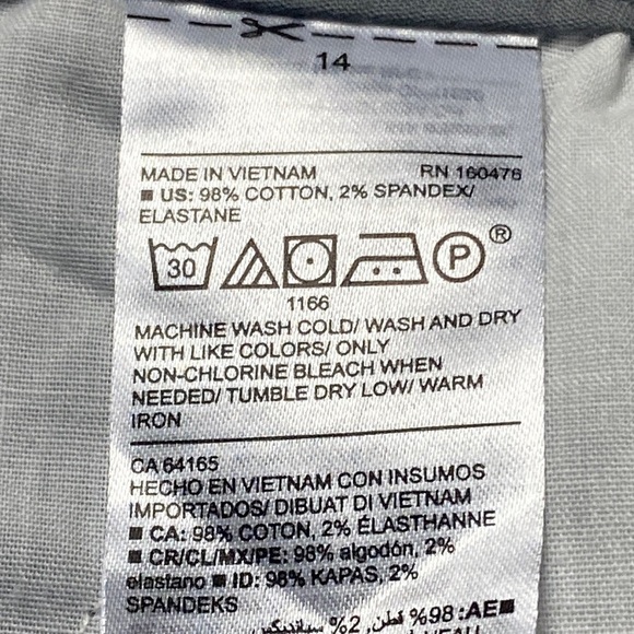 Old Navy Mid Rise Casual Cotton Spandex Grey Shorts Summer Spring Vacation Sz 14 - Picture 5 of 8